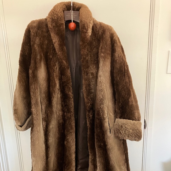 1950'sAuthentic Sheared Beaver Fur Coat - Swing Style - Size M